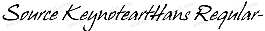 Source KeynoteartHans Reqular字体转换